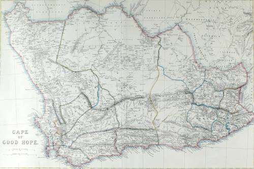 Edward Weller map - Cape of Good Hope - Hand colored - A beauty! - Bid now!!
