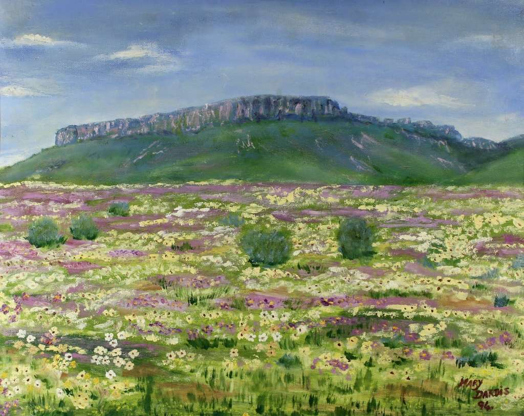 Mary Darbis - Field of flowers - Beautiful art! - Bid now!