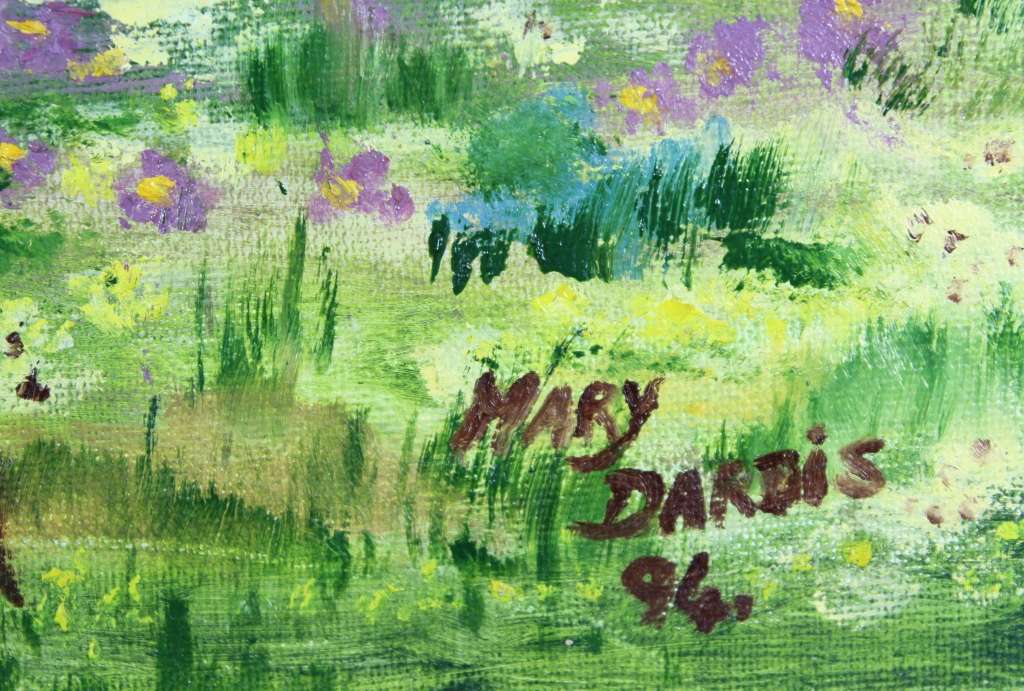 Mary Darbis - Field of flowers - Beautiful art! - Bid now!