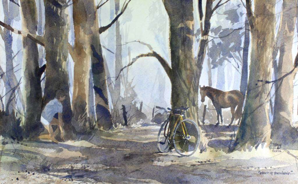 Tony de Freitas - Start of a friendship - Stunning art!! Bid now!!