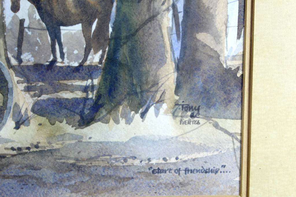 Tony de Freitas - Start of a friendship - Stunning art!! Bid now!!