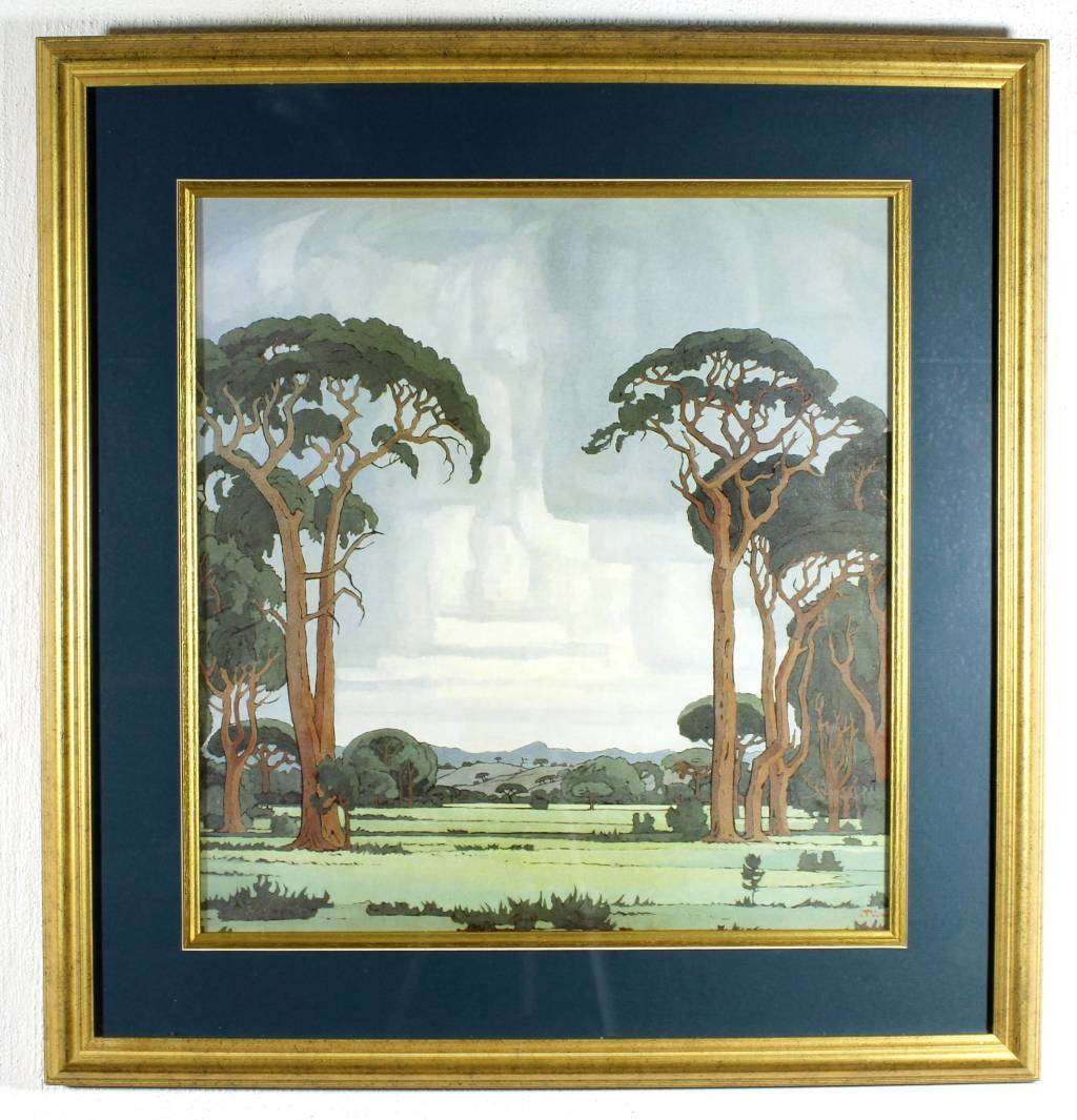 Pierneef - Station Panel - Bosveld, Tranvaal - Iconic scene - A beautiful print!! Bid now!