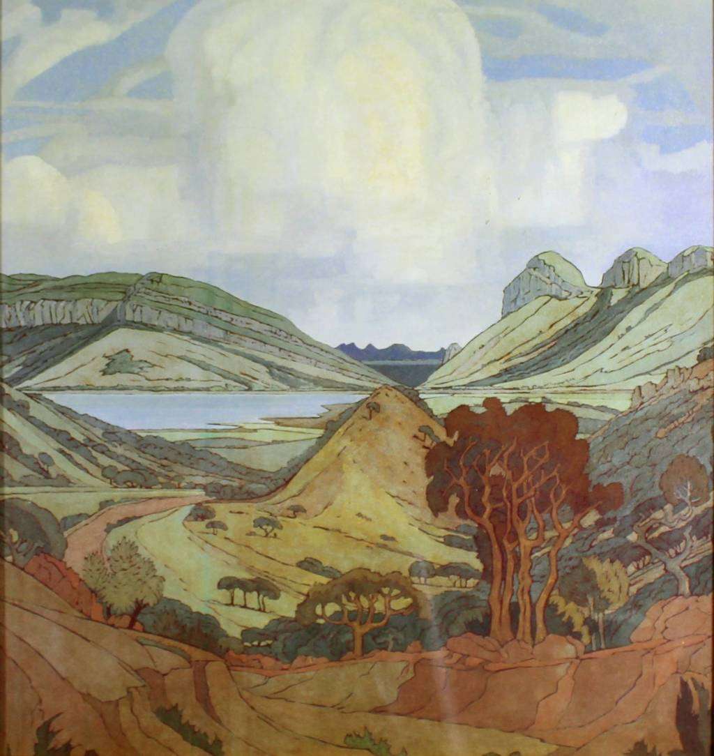 Pierneef - Station Panel - Hartebeespoort Dam - Print