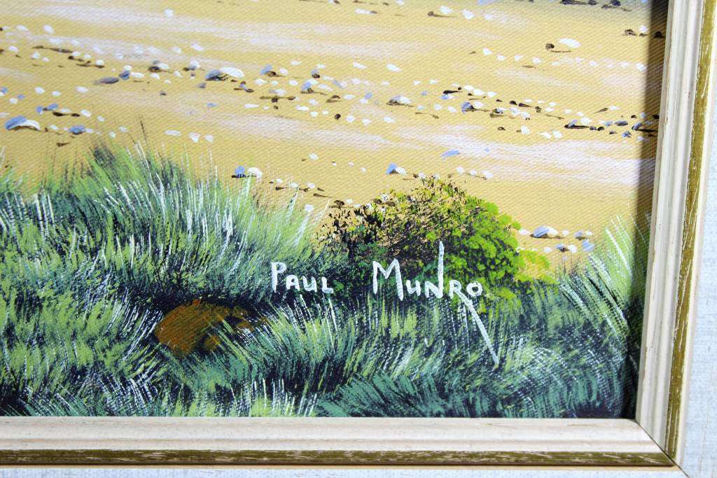 Paul Munro - Cape Farm Scene and mountains - Investment art!! Bid now!