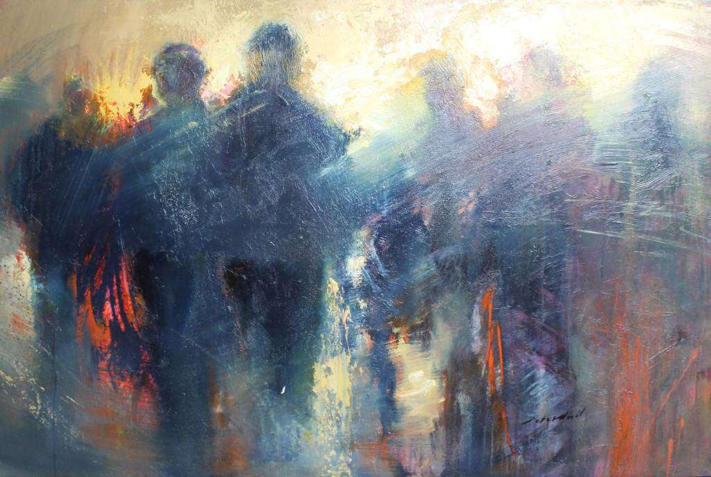 Peter Hall - Dark abstract figures