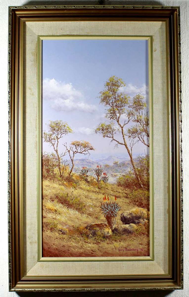 Henry Bredenkamp - Aloes in a landscape