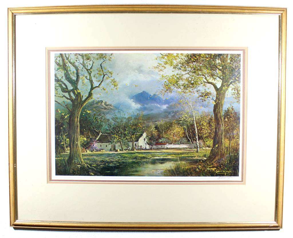 Gabriel de Jongh - Cape Dutch homestead in the mountains