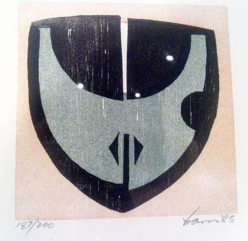 3 x Hannes Harrs - Composition - Woodcut - Beauties! Stunning low price!