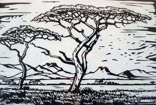 Pierneef - Thorntrees Rustenburg - A beautiful photo lithograph!! Bid now!