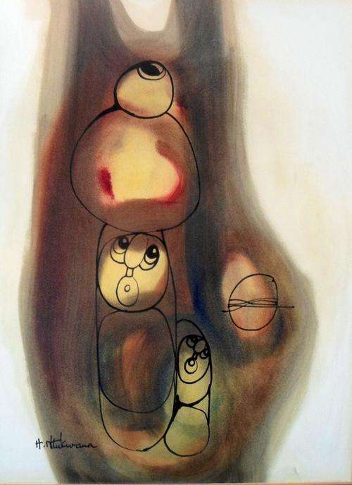 Hargreaves Ntukwana - Abstact people - Invest now!! A true beauty, bid now!!