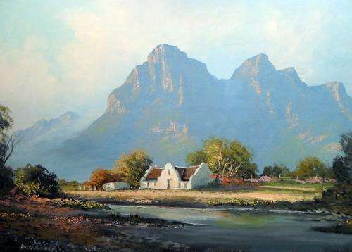 Donita Benzien - Landscape art at its best! - Mountain and farmscene - Giveaway price!!