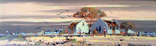 Francois Badenhorst - Rural scene - A magnificent painting!! Bid now for this little treasure!