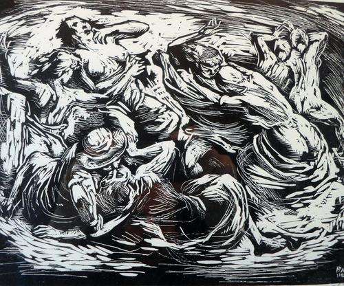 Baldinelly - Love and Fight - A beautiful lithoprint! Bid now!!