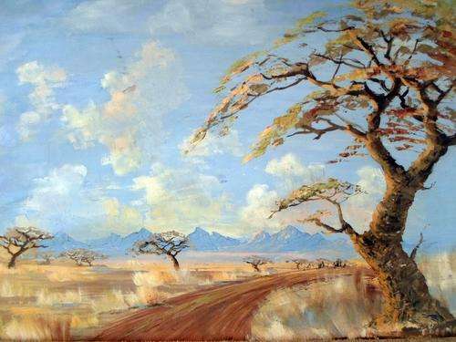 T Reyneke - Landscape - A beautiful painting! Low price, act fast!