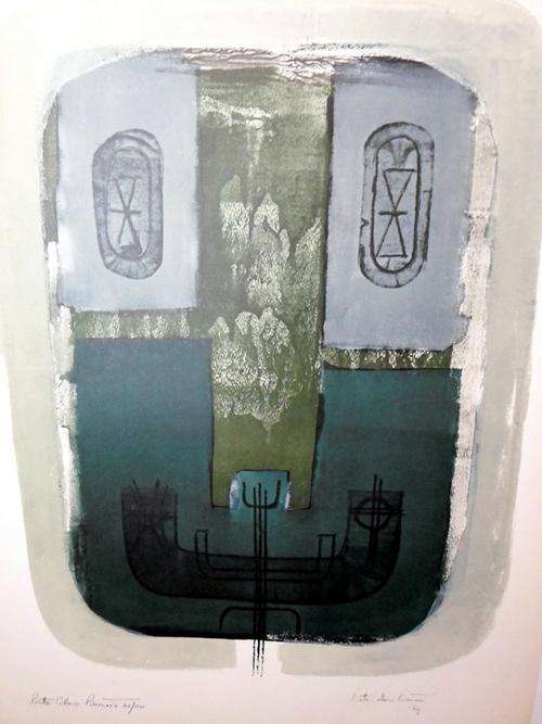 Bettie Cilliers-Barnard - Shield Form - Stone Lithograph - A stunning piece! Low price, bid now!