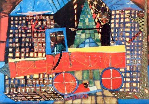 Hundertwasser - Abstract print - A beautiful large print! Bid now, low price!