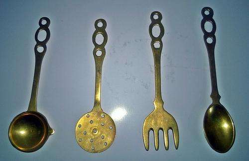 Brass Hanging Kitchen Utensils Decorative