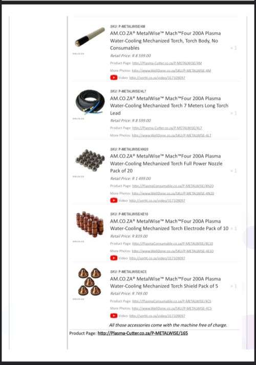 200A Three Phase 380v IGBT Inverter Air Plasma Cutting System with Water-Cooling Mechanized Torch