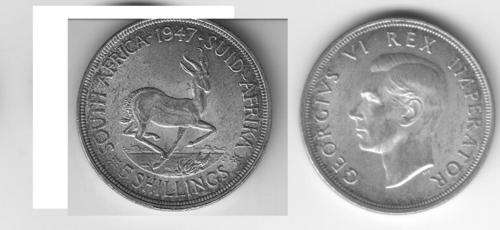 GEORGIVS V1 REX IMPERATOR 5 SHILLING