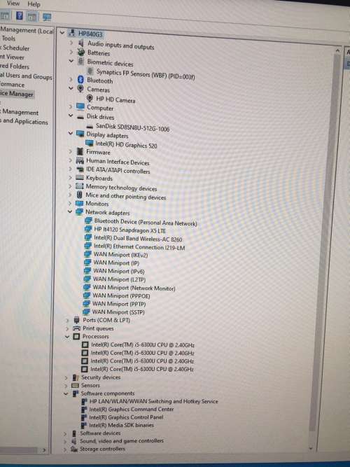 HP 840 G3 Laptop- HP Warranty until 30 September 2020