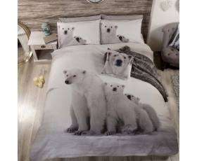 POLAR BEARS DUVET - PHOTOGRAPHIC PRINT  - 3D DUVET SET KING SIZE