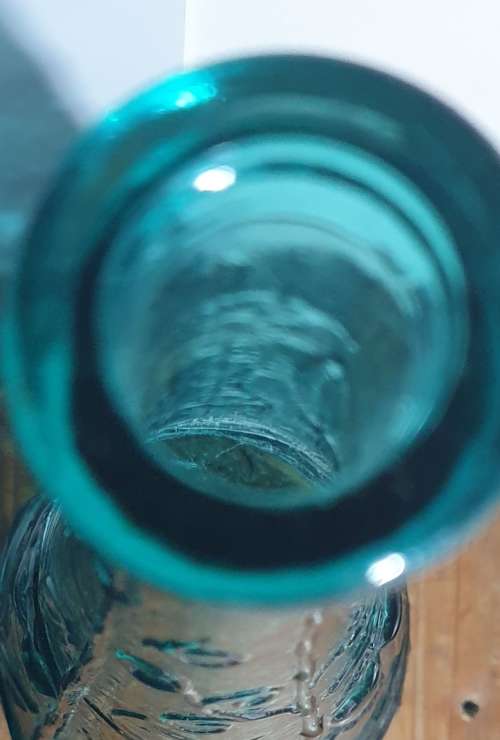 Blue salt bottle 1960-1969 Made in Italy  by Empoli