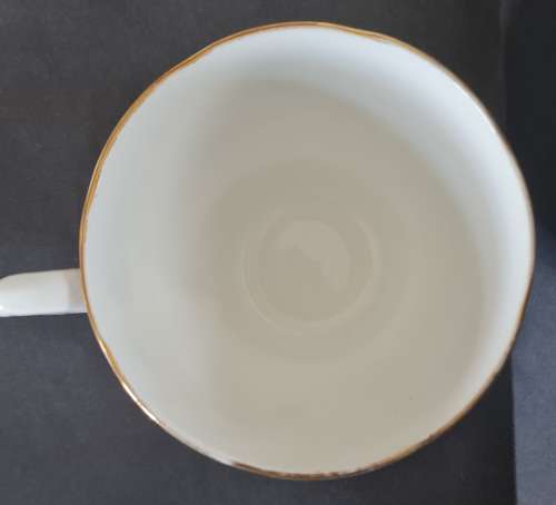 WOW! Rare pattern vintage Tuscan bone china trio. Stamped