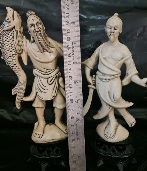 Unique made in Hong Kong fisher man and swords man.