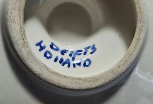 Hand painted. Delft Holand slender  candle holder. Blue and white