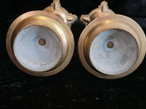 2x   Traditional Brass Kumbakonam Nachiarkoil Kuthuvilakku Diya (Golden Yellow