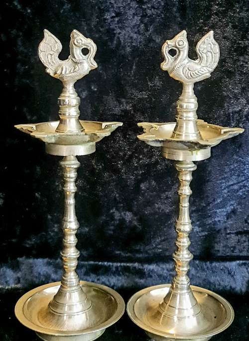 2 X Peacock  Brass Samai.