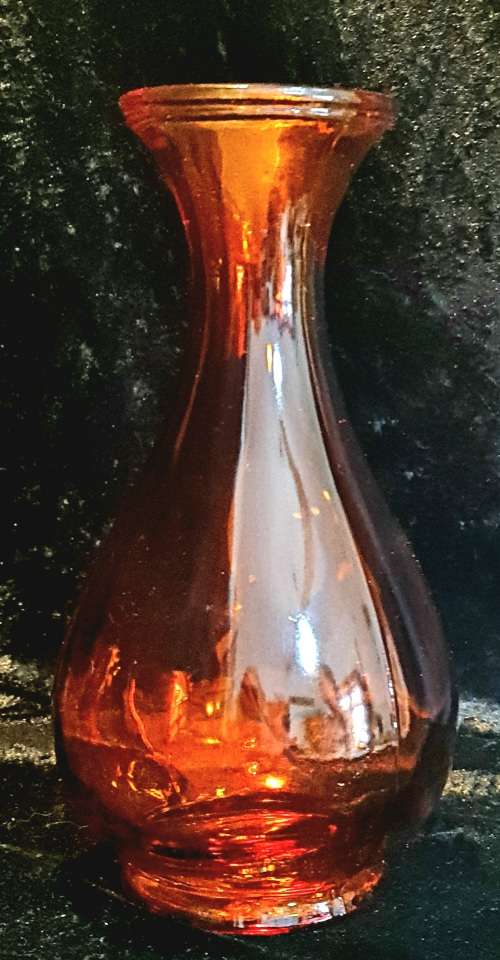 Vibrant orange vase