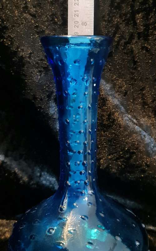 Blenko Mid Century Blue Glass  Vase