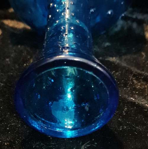 Blenko Mid Century Blue Glass  Vase