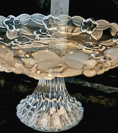 Vintage Walther Glass Serving Dish Crystal Glass Vintage Retro German Design Waltherglas