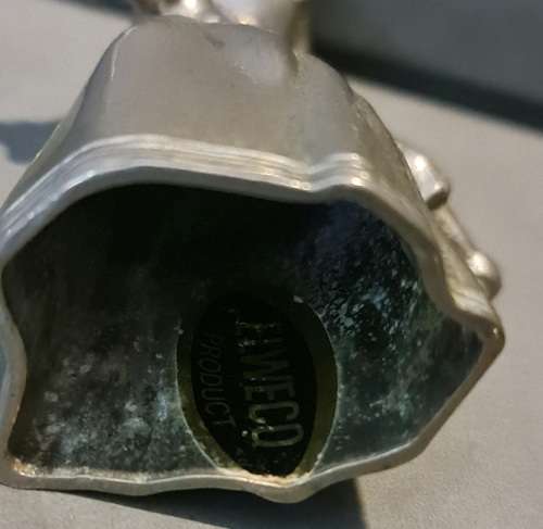 Antique pewter maiden candlelabra Little Matchgirl candle snuffer