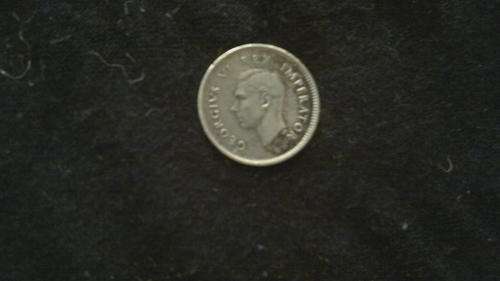 1944 3d coin with King Georges VI head on
