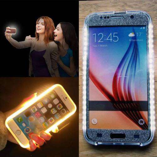 Luxury LED Light Up Selfie Luminous Phone Back Cover Case For Samsung and iPhone