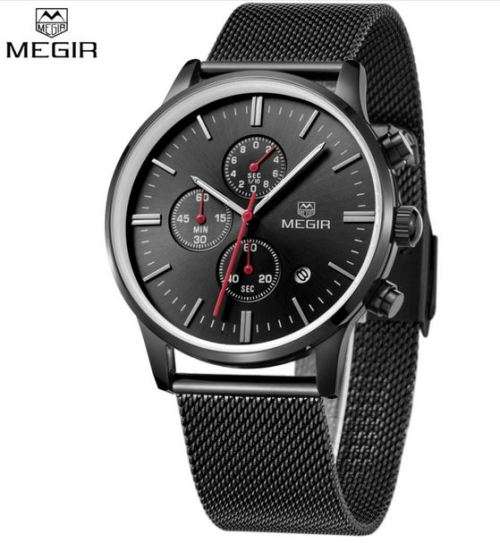 **Local stock**MEGIR Business Mens Luxury Chronograph Wristwatch