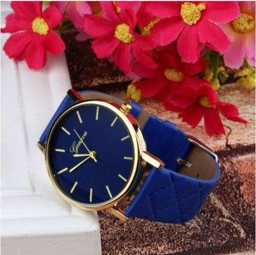 *7 colors* Checkers Faux lady dress watch, women's Casual Leather quartz-watch Analog wristwatch