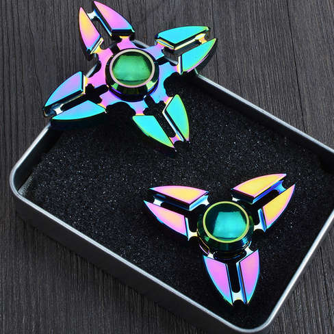 Tri-Spinner Fidget colourful