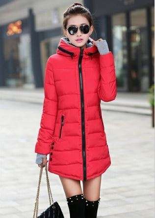 Women's Winter Cotton Jacket Slim Parkas Ladies Coats
