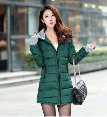 Women's Winter Cotton Jacket Slim Parkas Ladies Coats