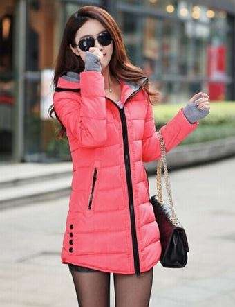Women's Winter Cotton Jacket Slim Parkas Ladies Coats