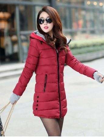 Women's Winter Cotton Jacket Slim Parkas Ladies Coats