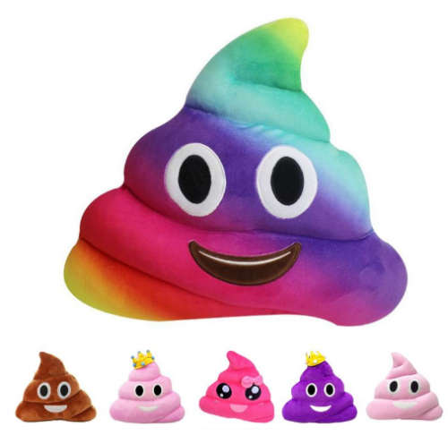 Kawaii Emoji Poo Shaped Pillow (5 Colours)