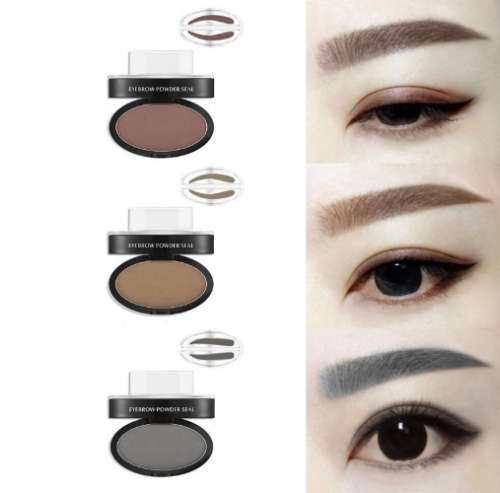 Eyebrow Stamp with Eyebrow Powder (3 Colours, 2 Styles)