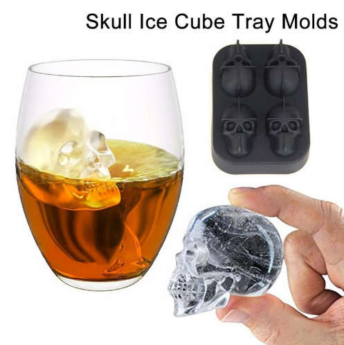 1Pc Silicone Bones Skull Ice Cube Mold