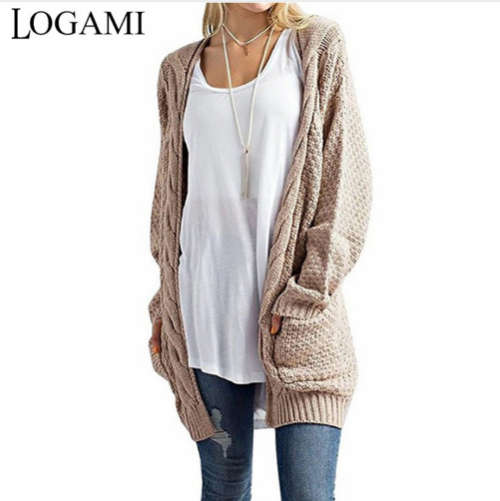 LOGAMI Long Cardigan Knitted Sweater (9 Colours to Choose From)