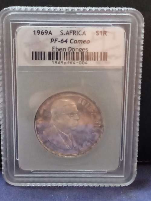 1969 PROOF SILVER R1 AFRIKAANS